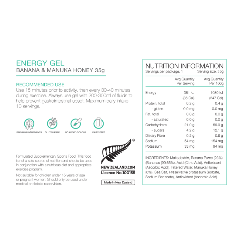PURE Tradition Energy Gels (35g)