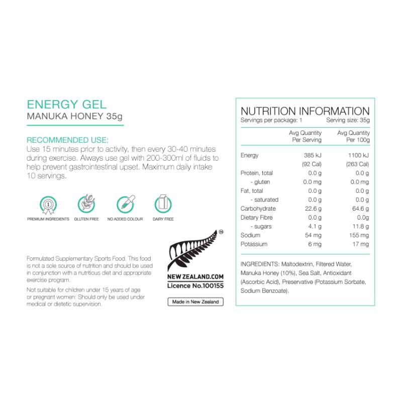 PURE Tradition Energy Gels (35g)